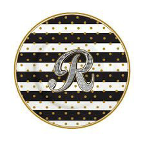 Picture of ALPHABET DESSERT PLATE - R